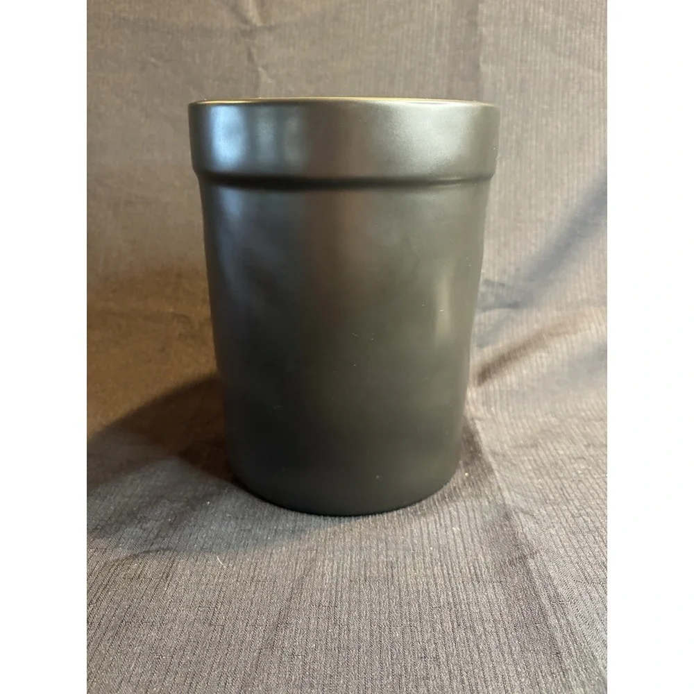 Rae Dunn Black Chef's Tools Utensil Holder Ceramic Kitchen Crock Round